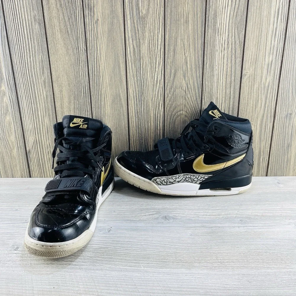 Jordan Legacy 312 Black Gold Men's Size 11 Sneakers Shoes AV3922-007